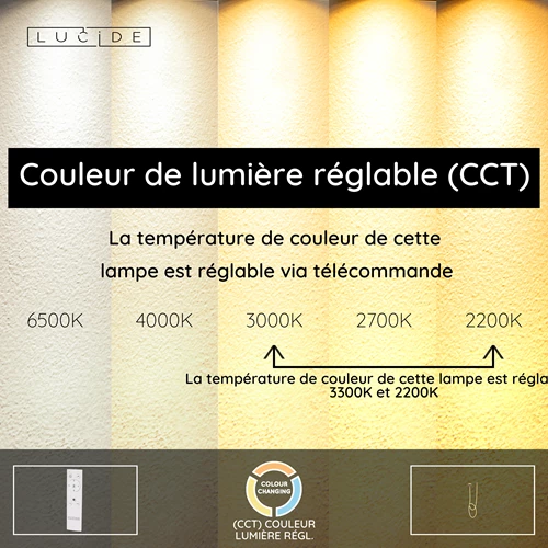 Lucide JANDERIN - Plafonnier - LED Dim. - CCT - 1x36W 2200K/3300K - Champagne Couleur | Vibes - USP